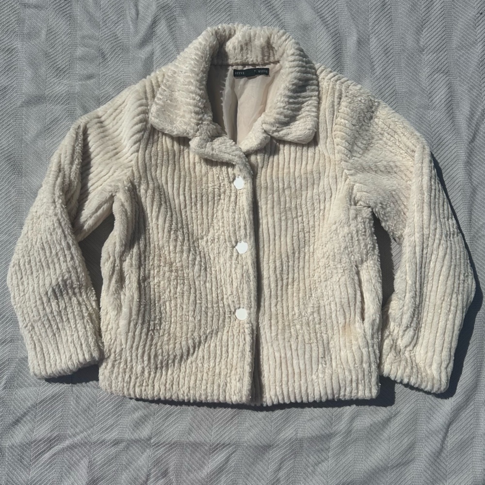 Hyfve rubber faux fur jacket